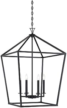 Savoy House 3-422-6-44 Townsend Open Frame Pendant Lantern Ceiling Light, 6-Light 360 Total Watts, 37" H x 24" W, Classic Bronze