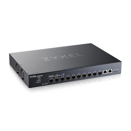 Image of Zyxel 12 Port Network Switch | Layer 3 Smart Managed Ethernet Splitter | 2X Multi Gigabit 10G RJ-45 + 10x 10GbE SFP+ | Switching Capacity 240Gbps | Rack Mount Kit Incl. | TAA Compliant | XS1935-12F