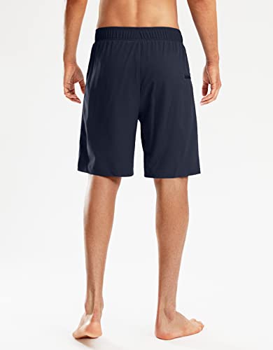 Pinkbomb Men's Swim Trunks with Compression Liner 9 Inch Quick Dry Swimsuit Swimming Swim Board Shorts for Men with Pockets3