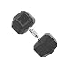 Cap Barbell Rubber Coated Hex Dumbbell with Contoured Chrome Handle (70-Pound)