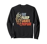 eat sleep skate repeat ragazzi skateboard felpa