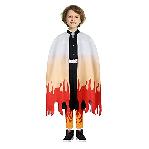 Rengoku Kyoujurou Cosplay Costume For Kids Japanese Anime Kimono Cape Cloak Uniform...