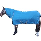 HY EQUESTRIAN StormX Empra 50 Combi Turnout Alfombra, verde azulado (5 pies 6 pulgadas)