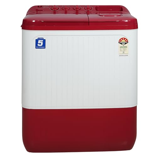 Image of Havells-Lloyd 8 Kg 5 Star Aria Semi-Automatic Top Load Washing Machine With Swift Dry -Detergent Dock -Aqua Balancer,(GLWS805AODDM, Dark Maroon)