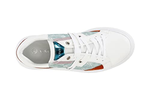 Sneakers en tissu et cuir multi turchese de qualité premium italienne