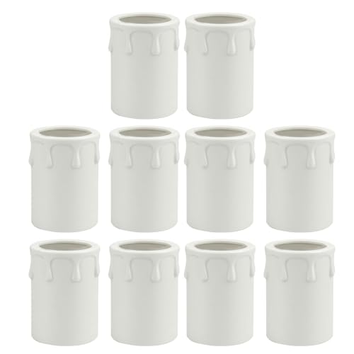 GMBYLBY 10/20 Pz Portacandele Copre 44x60mm Lampadario Plastica Maniche Candela Candelabri Base per Luce da Parete Decorazioni Natale