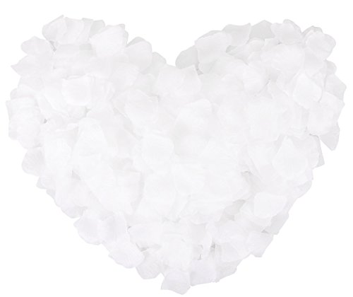 Younglove 1000 Pieces White Rose Petals White Rose Petalsartificial Fake Rose Petals Wedding Party Decorations, White #TOP1