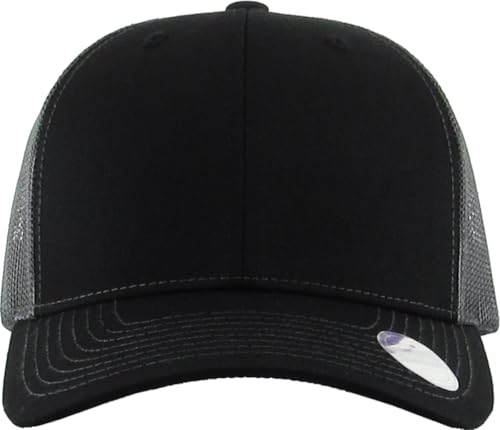 Image of Classic 6 Panel Cotton Twill Mesh Trucker Cap Hat Adjustable Snapback Hat