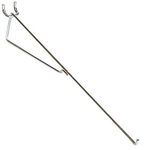 14 Inch Pegboard Shelf Bracket in Zinc for 1/4 Inch Pegboard