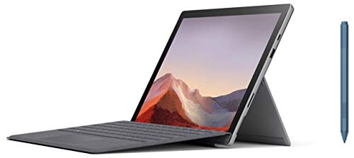 Image of Microsoft Surface Pro 7 VDV-00015 12.3 inch Touchscreen 2-in-1 Laptop (10th Gen Intel Core i5 /8GB /128GB SSD /Windows 10 Home /Intel Iris Plus Graphics), Platinum Surface Pen, Ice Blue