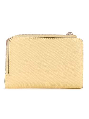 Image of GUESS Yellow Textured Zipper Laurel Zip Around Wallet