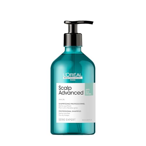 L’Oréal Professionnel, Champú Anti Grasa Enriquecido con Activos Dermatológicos para Cuero Cabelludo Graso, Scalp Advanced, 500 ml