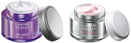 Image of LAKME Absolute Youth Infinity Skin Sculpting Day Cream, 50G & Lakme Absolute Perfect Radiance Brightening Light Creme With Niacinamide & Micro Crystals, 50G