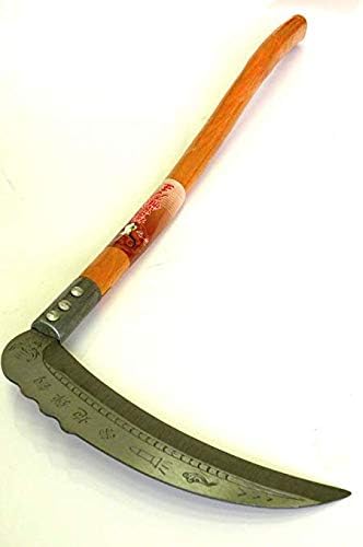 Solid Aim Tools, King of The Sickle Sharpen Grass Hook Cutter Tool 23" Professional Long Handle Brush Sickle Tools,Great for Removing Unwanted Vines and Weeds. Size at 7" x 20.50" Overall Length !
