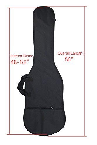 Ymc 46-Inch Waterproof Dual Adjustable Shoulder Strap Electric Bass Guitar Gig Bag 5Mm Padding Backpack With Accessories(Picks, Pick Holder, Strap Lock) -For 43" &46" Full Size Bass Guitar #TOP1