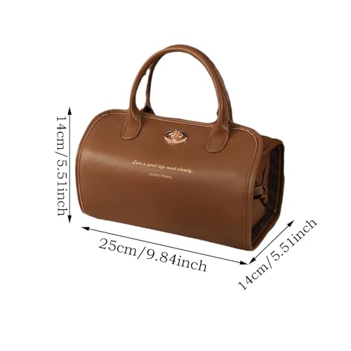 Trousse cosmétique enroulable avec compartiments étanches transparents et modulables - 2