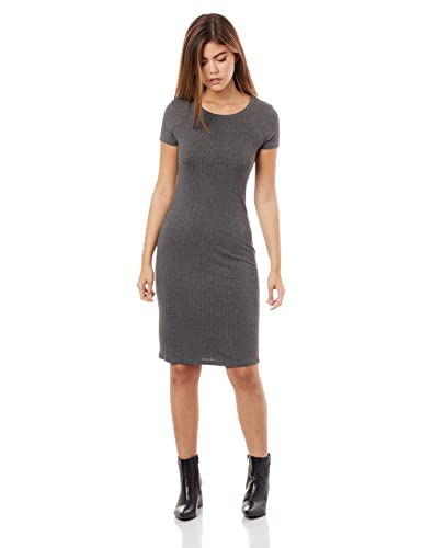 Vestido Basico, Basicomente, Feminino, Mescla Escuro, G