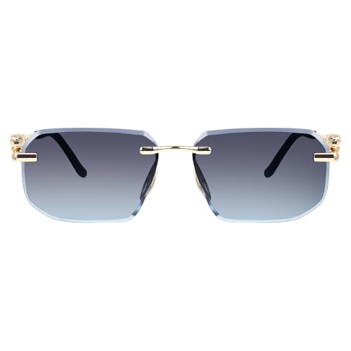 Image of Dervin Rimless Rectanglular Sunglasses For Men and Women | Unisex Frameless Sun Glasses Shades