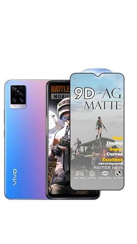 Image of Premium Tempered Glass for VIVO V20 (matte finish glass, Pack of 1) Full Screen Coverage gaming matte Screen Protector Guard (VIVO V20)