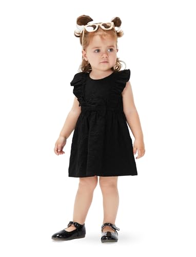 Image of PATPAT Baby Girl's Playwear Dress Ruffle Sleeve A-line Cute Bowknot Dresses Sundress