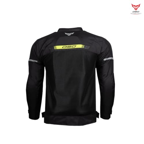 Image of DSG Aire Mesh 2 Riding Jacket- Black Yellow Fluo (Size-XL)