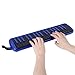 Melodica 37 Key Wind Musical Instrument F37s, Beginner Friendly, Ergonomic Design, sturdy ABS Resin Body, Brass Base Plate, Complete with EVA Bag and Accessories (Blue)