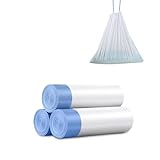 ごみ袋 猫 自動トイレ 交換用 45枚 48×44cm 多くの自動猫トイレに対応 自動ネコトイレ専用ゴミ袋 巾着タイプ 厚みがあり、高耐久性（15枚×3ロール） image