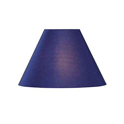 Image of Aspen Creative 56033, Hardback Empire Transitional UNO Lamp Shade, Cobalt Blue, 4 inch Top x 10 inch Bottom x 7 inch Slant, Slip UNO 33mm
