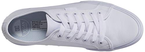 DC mens Manual Skate Shoe, White, 3.5 US
