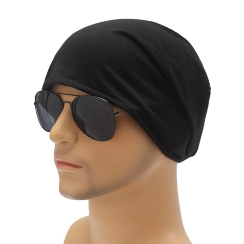Image of ZLYC Cotton Thin Slouchy Beanie Hat for Men Women Fashion Soft Stretch Knit Skull Cap