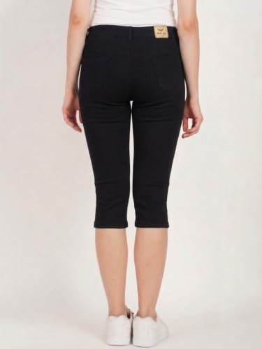 Image of Skinny Fit Women Denim Capri
