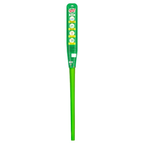 Image of Scotch-Brite XL No-Dust Broom with Long Handle |Flat Fiber Jhadu for Fine Dust & Hair, Reaches All Corners | Multipurpose Floor, Cobweb & Ceiling Cleaner | No Back Strain.