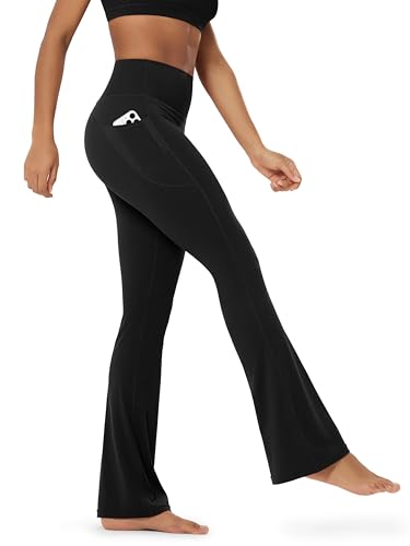 ODODOS High Waist Flare Leggings with Pockets