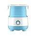 JTRHD Lavadora Y Secadora Portátil Lavadora Plegable Pequeña Portátil Mini Semi-Auto Lavadora de Ropa Interior y Pantyhose Adecuado para Viajes de Camping (Color : Blue, Size : 34x33x40cm)