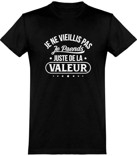 T Shirt Homme Je ne vieillis Pas | Imprimé en France, Cadeau fête des pères Homme Humour Papa...