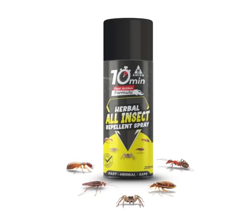 Image of Amish Aerosol All In One Insect Repellent Spray 200ml Pack Of 1 | nsect Control Spray |For Ant, Cockroach, Rat, Lizard, Bed Bugs, Spider, Fly, Centipede, Mouse, Bed Bugs 100% Natural