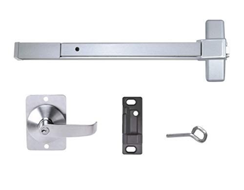Push Bar Panic Exit Device, Grade 1 (UL listed) Aluminum, with Exterior Lever