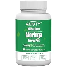 Moringa Capsules 800mg 90 Vegan Capsules | Pure Moringa Leaf Powder Supplement for Natural Energy, Digestive Balance, Antioxidant & Daily Wellness | Non-GMO, Plant-Based, Made in USA