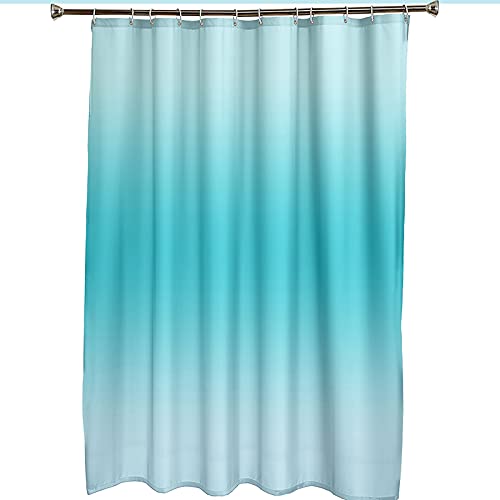 Rideau de douche bleu dégradé pour ambiance bien-être et spa