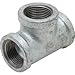 Matco-Norca ZMGT03 Galvanized Malleable Iron Tee, 1/2", Silver