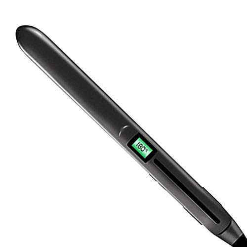 ADEKKPK Hair Straightener,2 in 1 Curler,Ceramic Tourmaline Flat Iron Curling Iron, with LCD Display and Dual PTC Heating,Dual Voltage,Temperature Adjustable,Black