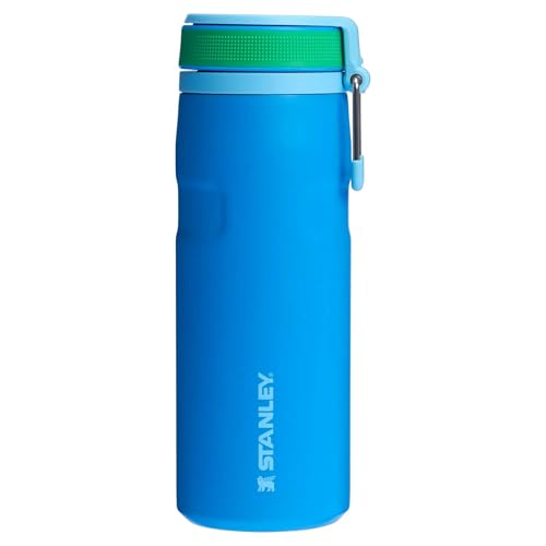 Stanley 1913 IceFlow Bottle Twist Flip 0.47L - Cold for 12 Hours - Iced for 3 Days - Dishwasher Safe - Recycled Stainless Steel - BPA Free - Double Wall Vacuum Insulation - Azure