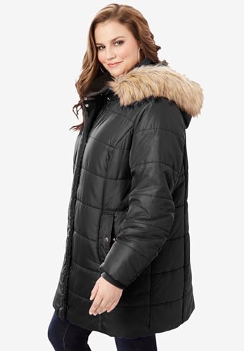 Roaman's Women's Plus Size Plus Size Classic Length Puffer Coat2