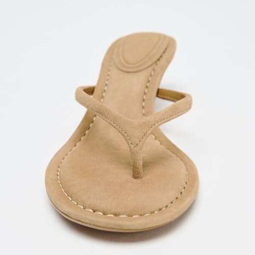 Kitten Heel Thong Sandals for Women Slip-on Low Heeled Sandal Fashion Summer Flip Flops Heels3