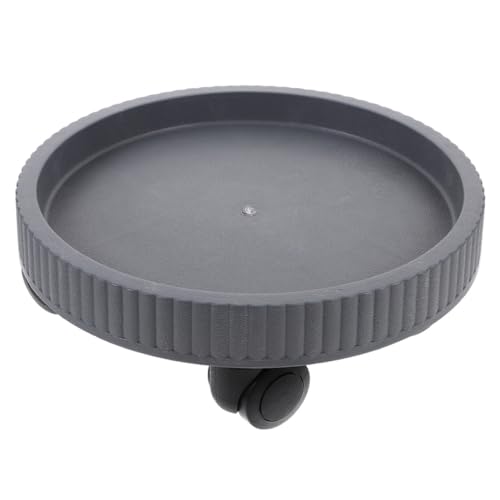 Support rond pour pots de fleurs avec roulettes plastique base mobile