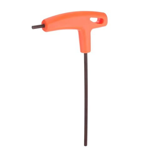 QUARKZMAN Llave hexagonal con mango en T, 4 mm, métrica, acero S2, llave en T, llave Allen, herramienta de reparación para mantenimiento automotriz y doméstico, naranja