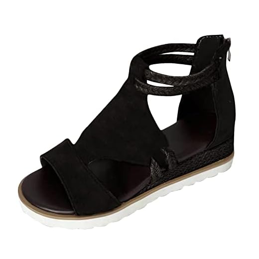 Women Wedge Heels Sandals Open Toe Foreign Trade Roman Shoes Comfort plus by Predictions Sandals for Women