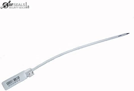 BFSEALS Double Enter ECO Plastic Seal, Numbered, 100 Pieces, White Color.