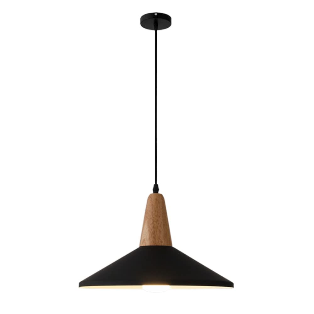 STVDEDG Macaron with Wood Hanging Lighting Nordic Colorful Dining Room Chandelier Modern Stylish Ceiling Lighting Fixture Vintage Lampshade Industrial Pendant Lamp for Kitchen Island,Foyer,Entryway