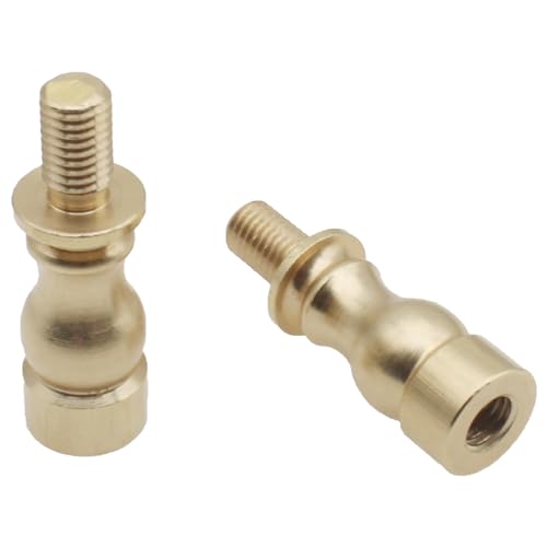 FDXGYH 2 elevadores de pantalla de lámpara hembra a macho de 1.0 pulgadas de 1/4-27 de cobre sólido para pantallas de lámpara tipo arandela (dorado)